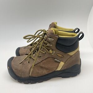 Merrell Salem Mid Boots Womens 7.5 Boots‎ Brown WP 1010115M Work Steel Toe Shoes